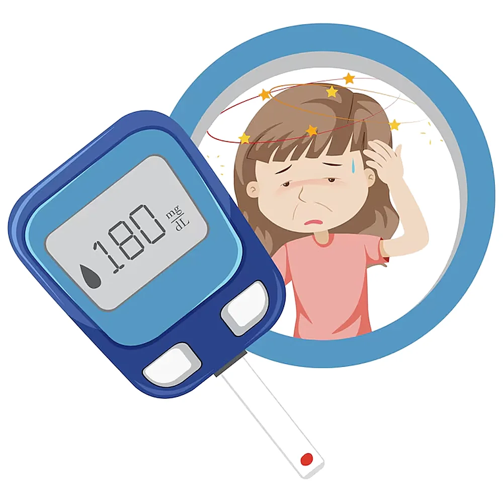 Illustration showing diabetes