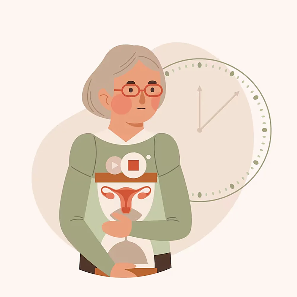 Illustration showing menopause